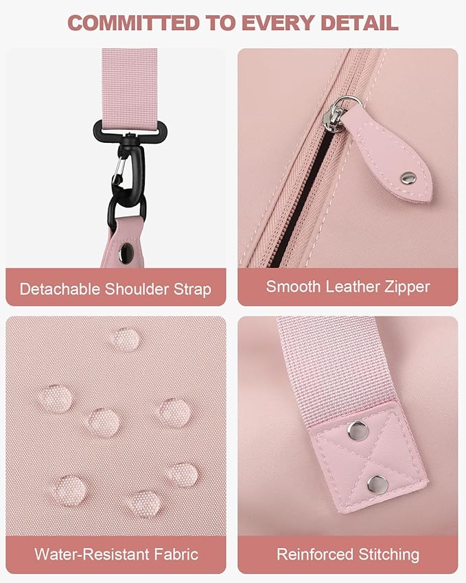 Travel Duffle Bag, Waterproof Weekender Overnight Hospital Bags for Women Men with Toiletry Bag Lightweight Carry on Personal Item Duffle Gym Bag for Travel, Airplanes, Sports