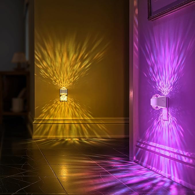 Night Lights Plug into Wall, Star Projector for Bedroom, Night Light Projector for Kids, 9-Color RGB Galaxy Nightlight with Dusk to Dawn Sensor for Bathroom, Home Gaming Room Decor Gifts