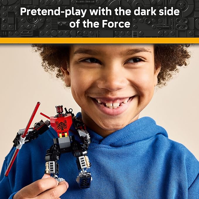 LEGO Star Wars Darth Maul Mech Kids Toy - Building Toy with Pretend Play Lightsaber - Birthday Gift Idea for Boys and Girls, Ages 6+ - Collectible Decor for Fans of The Clone Wars - 75411