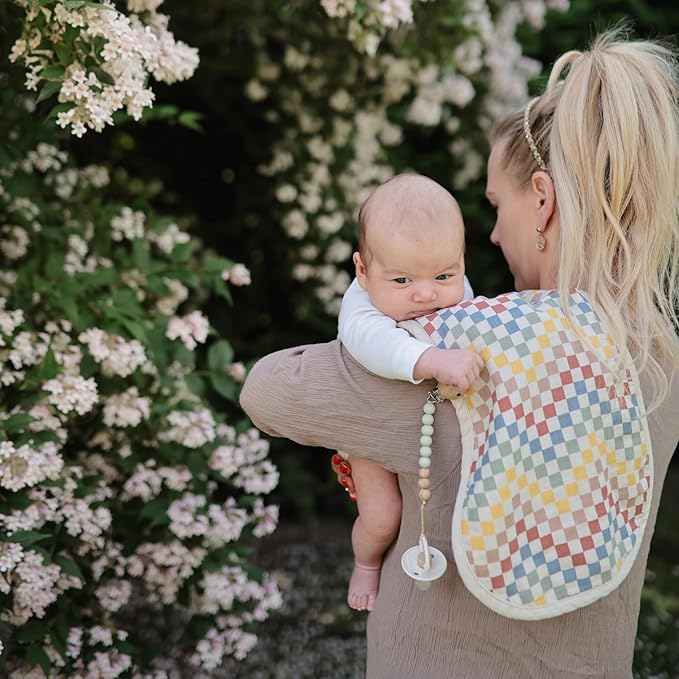 FRIGG Little Viking Natural Rubber Baby Pacifier 2-Pack | Made in Denmark | BPA-Free (Ocean View/Cream, 0-6 Months)