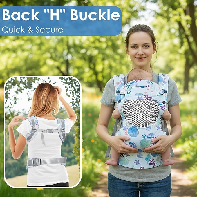 Infant Baby Front Carrier, Toddler Body Carrier, 7-66 Lbs Ergonomic Design, Lumbar Support, Lightweight Baby Chest Carriers (3-36 Months)