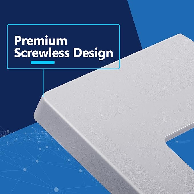 LIDER Matte Finish Decorator Switch Cover, Screwless Wall Plate, Mid-Size 1-Gang 4.88" x 3.11", Unbreakable Polycarbonate Thermoplastic, UL Listed, LSWP-31M-SV, Silver