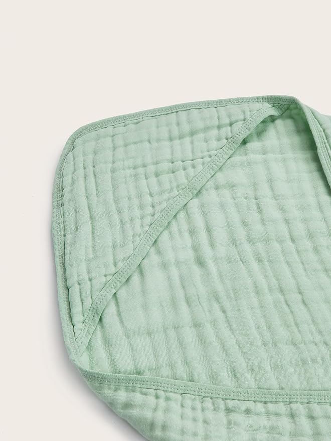 Muslin Hooded Baby Towels 4Pack - 32x32 Inches, Premium 6-Layer 100% Cotton Extra Soft Absorbent Bath Towels for Infant, Newborn Gift Set (4 Pure Colors)