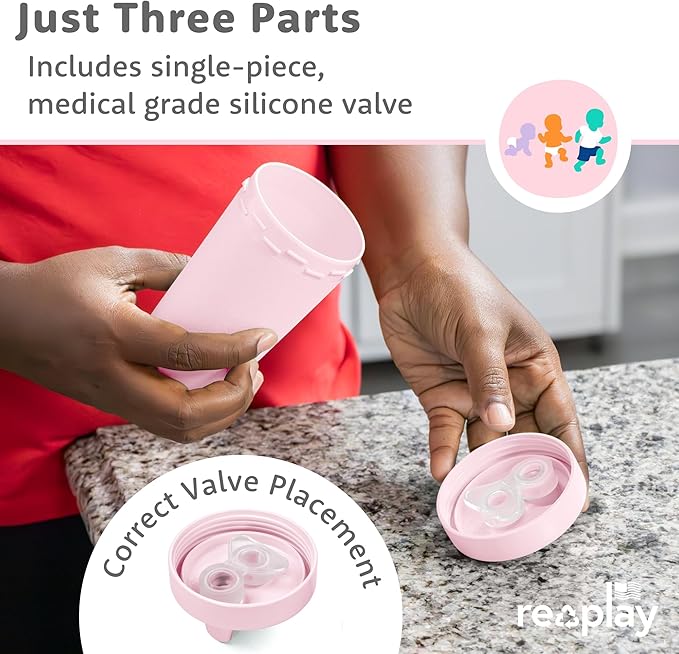 Re-Play Made in USA 10 Oz. Sippy Cups for Toddlers, Pack of 4 - Reusable Spill Proof Cups for Kids, Dishwasher/Microwave Safe - Hard Spout Sippy Cups for Toddlers 3.13" x 6.25", Fresh