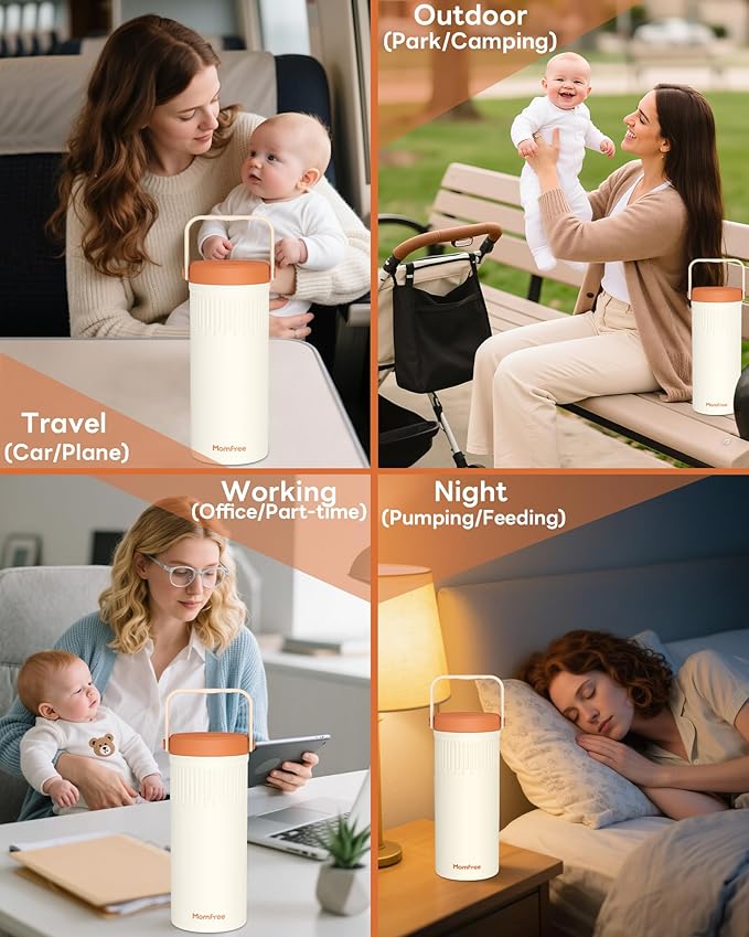 22oz Portable Breast Milk Cooler for Breastmilk Storage, Liquid Gold Saver 360° Cooling Keeps Milk Fresh for 24 Hours, Larger Capacity Breastmilk Chiller with 2pcs Bottles for Outdoor Mom