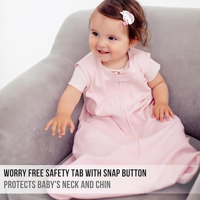 Mama Cheetah Baby Sleep Sack 0.5 TOG, Organic Cotton Baby Wearable Blanket with Two-Way Zipper, Swaddle Transition Baby Sleeping Bag for Newborn Infant Toddler Boy Girl, 12-18 Months