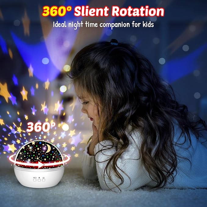 Christmas Snowflake Projector Lights Indoor | Snowfall Nightlight and Kid Star Projector | Indoor Xmas Night Light for Kids Bedroom or Holiday Party Decor