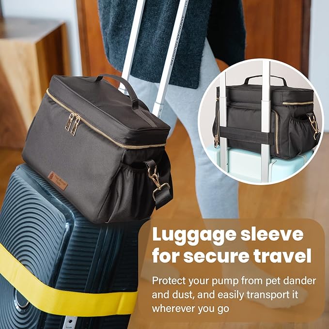 Breast Pump Bag - Pumping Tote Bag Compatible with Spectra S1 S2 Gold, Medela, and More, Stylish and Functional for Busy Moms, with Built-in Cooler