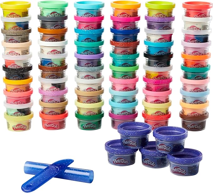 Play-Doh Ultimate Color Collection 65-Pack of 1-oz Cans, Includes Sparkle, Confetti & Color Burst, Back to School Classroom Supplies, Preschool Toys, Ages 2+ (Amazon Exclusive)