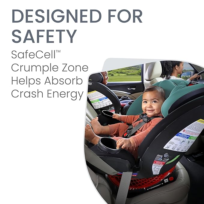 Britax One4Life Convertible Car Seat, 10 Years of Use from 5 to 120 Pounds, Converts from Rear-Facing Infant Car Seat to Forward-Facing Booster Seat, Machine-Washable Fabric, Jade Onyx