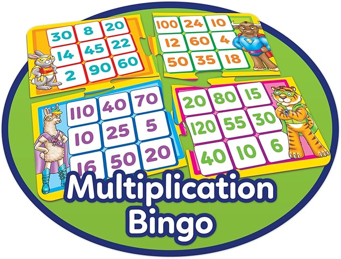 Orchard Toys Moose Games Times Tables Heroes. an exciting Multiplication Game, Superhero Play. for Ages 6-9 and for 2-4 Players