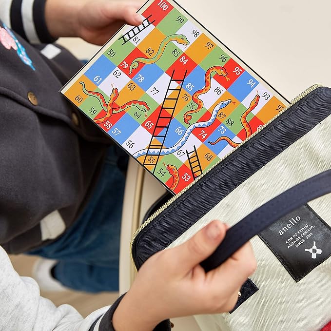 KIDAMI Magnetic Snakes and Ladders Game Set with Storage Box, Folding Design and Light-Weight, Gift for Kids and Adults (9.75 Inches)