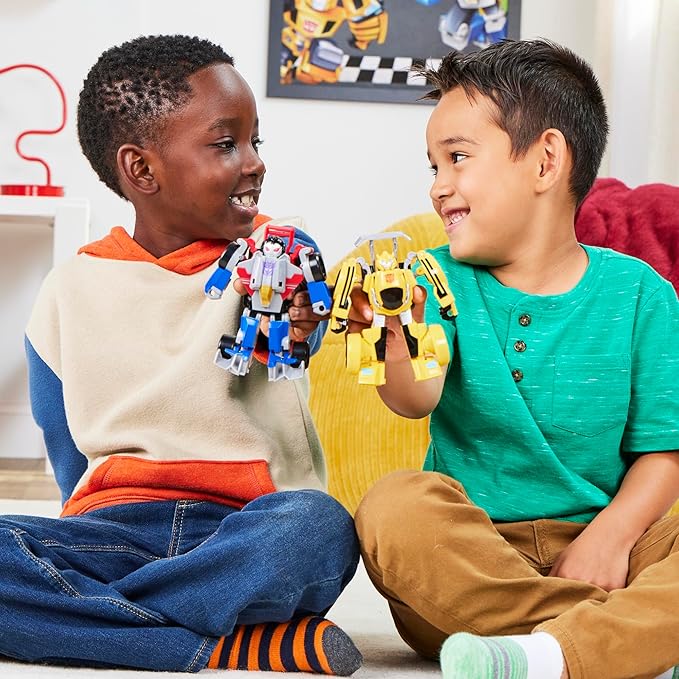Transformers Bumblebee and Starscream Bot Racers, Easy to Change from Robot Toys to Car Toys, Action Figures for Boys and Girls 3+ (Amazon Exclusive)