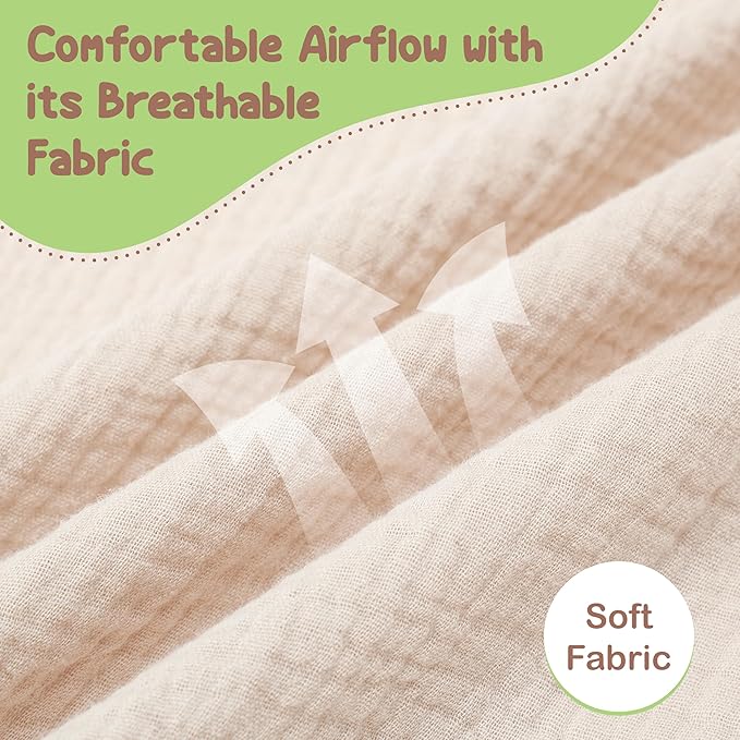 Premium Organic Breathable Muslin Nursing Cover for Breastfeeding - Privacy Breast Feeding Covers for Women - Multi-Use Nursing Cover Up - Soft & Lightweight Breastfeeding Covers (Ivory)