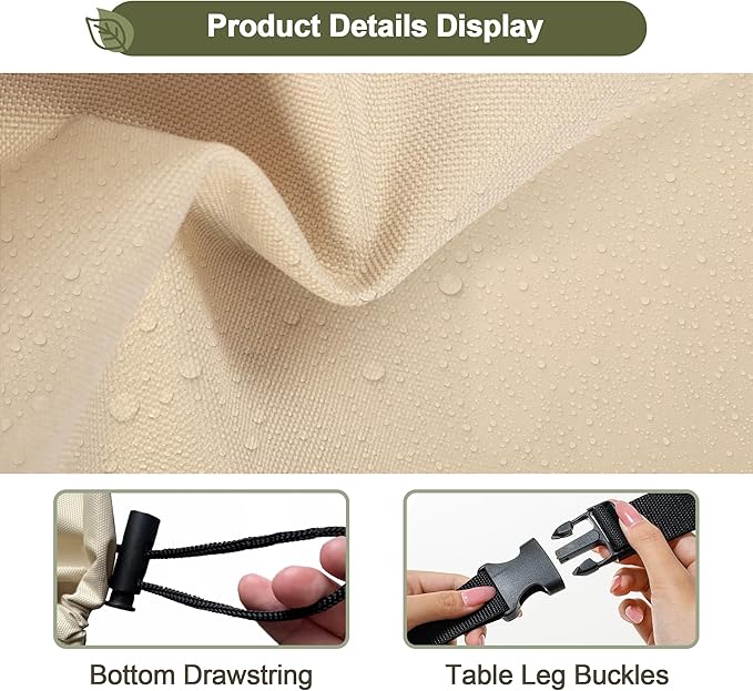 Kids Water Table Cover Fit Little Tikes Fish 'n Splash Water Table, Waterproof Dust Proof Outdoor Toys -Cover only,34"Dx20"H (Khaki)