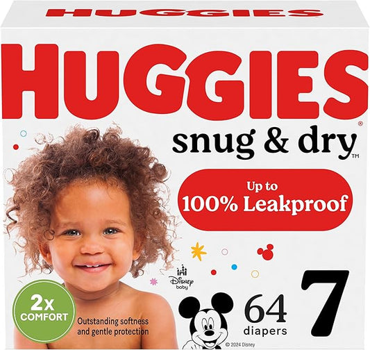 Huggies Size 7 Diapers, Snug & Dry Baby Diapers, Size 7 (41+ lbs), 80 Count, Packaging May Vary