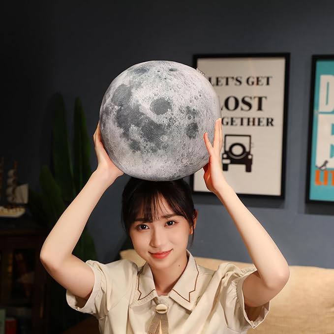 10 inch 2 pcs Moon Pillow+Earth Pillow Plush Toy Earth and Moon Stuffed Toy Planet Pillow Astronomy Decor Space Pillows Globe World Globe Stuffed Plush Toy