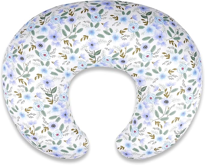 Nursing Pillow for Breastfeeding & Bottle Feeding - Ergonomic C-Shape Design with Breathable Filling & Removable Washable Cover, Supports 0-18 Months (Feeding, Tummy Time, Sitting), Hypoallergenic