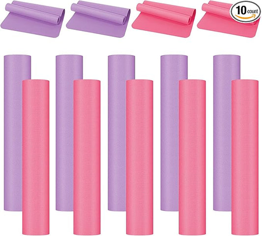 10 Pack Yoga Mats Bulk, 68'' x 24'' x 4mm Thick Yoga Mats for Kids and Adult Gym Mats Bundle Latex Free Exercise Mats with Non Slip Texture for Outdoor Yoga, Pilates or Workout