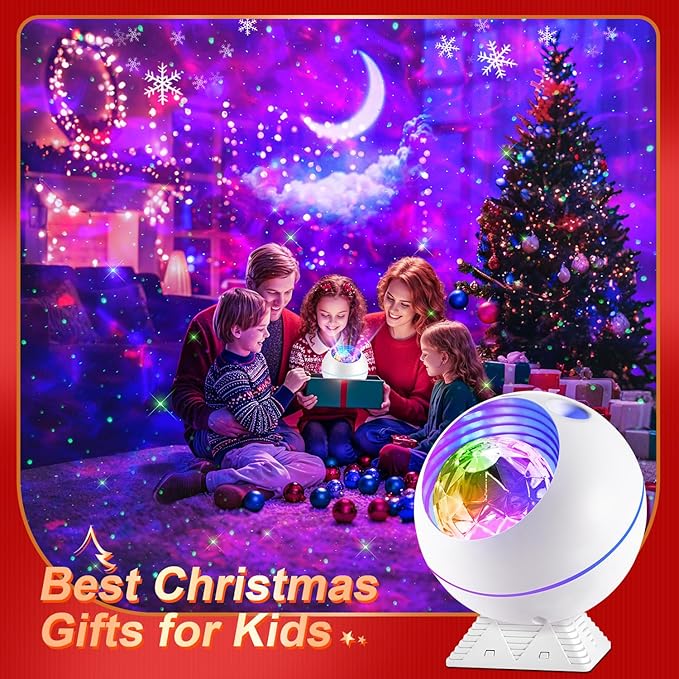 Christmas Gifts for Teens Kids Adult Room Decor Aesthetic,42 Colors Star Projector Galaxy Light+Moon+Cloud Lights for Bedroom,Unique Rhythm Mode,Dimmable+Remote Control Galaxy Lamp for Christmas Decor