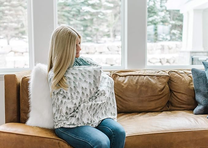 Evergreen Copper Pearl Multi-Use Cover: Car Seat & Stroller Cover - Sun Protection, All-Season Use, Stylish Designs, Easy Access for Moms