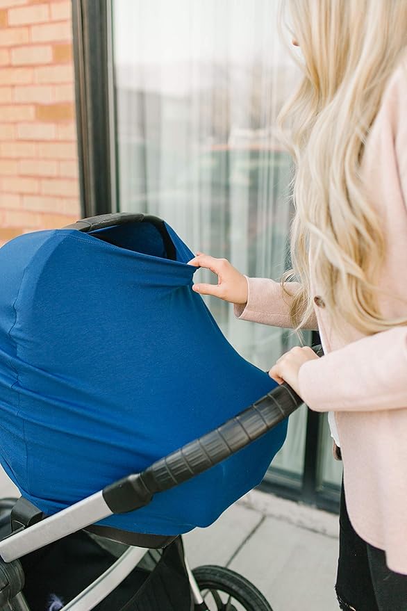 River Copper Pearl Multi-Use Cover: Car Seat, Nursing, Stroller Cover - Stretchy Fabric, All-Season, Stylish Designs, Easy Access for Moms