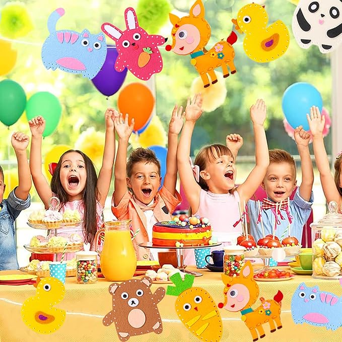 Eubeneortho Sewing Kit for Kids,Felt Animals Sew Craft Kit for Beginners,Fun and Educational Kids DIY Projects Craft and Sew Set Gift for Ages 6+ Girls, Boys, Learn to Sew