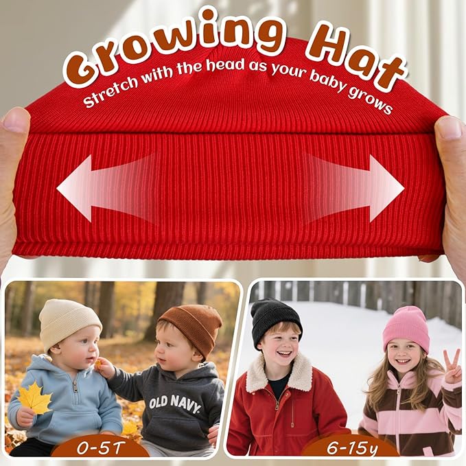 ZOORON Toddler Beanie Baby Boys Girls Beanies Kids Winter Hats Children Knit Warm Caps Soft Ski Hat