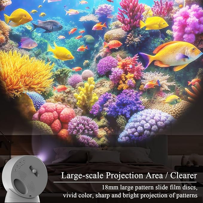 Upgraded 13 in 1 Star Projector, Planetarium Galaxy Projector for Bedroom with Bluetooth Speaker & White Noise, Timer & Remote, Multicolor Night Light for Kids Room Décor, Adults