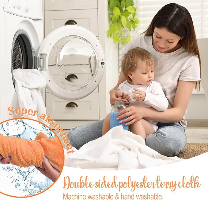 Custom Hooded Bath Towel with Name, Personalized Highly Absorbent Bunny Towels, Baby Bath Towels for Girls Boys, Brithday for Baby, Toddler, Newborn (Orange-Fox)