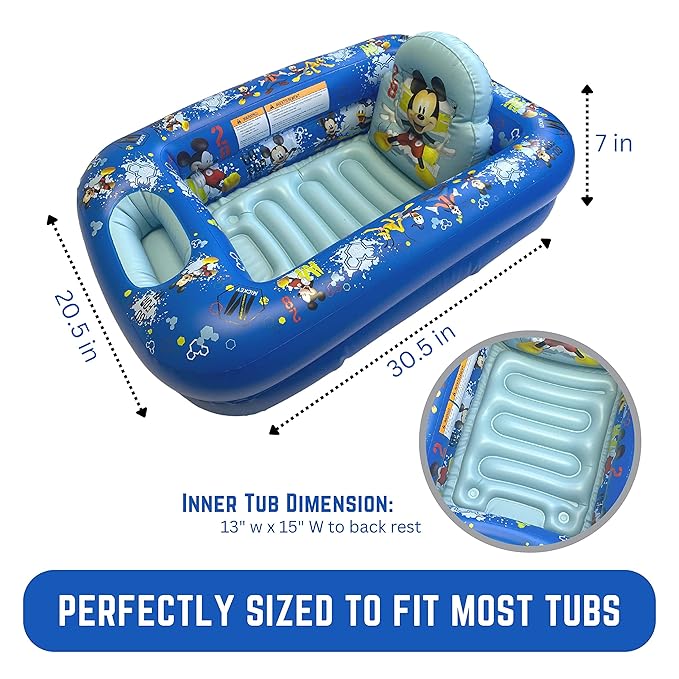 Disney Mickey Mouse Go for It Inflatable Tub - Baby Bathtub