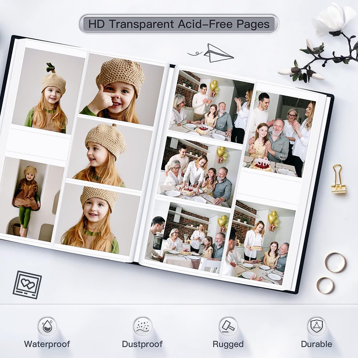 popotop Photo Album 4x6-600 Photos Photo Books with 600 Horizontal and Vertical Pockets,Linen Cover Albums for Family Wedding Anniversary Baby Vacation Pictures