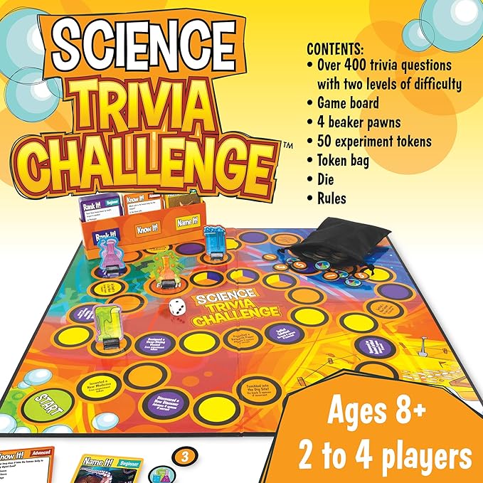 MindWare Science Trivia Challenge Game – Educational & Fun Game for Families & Kids Ages 7 & Up