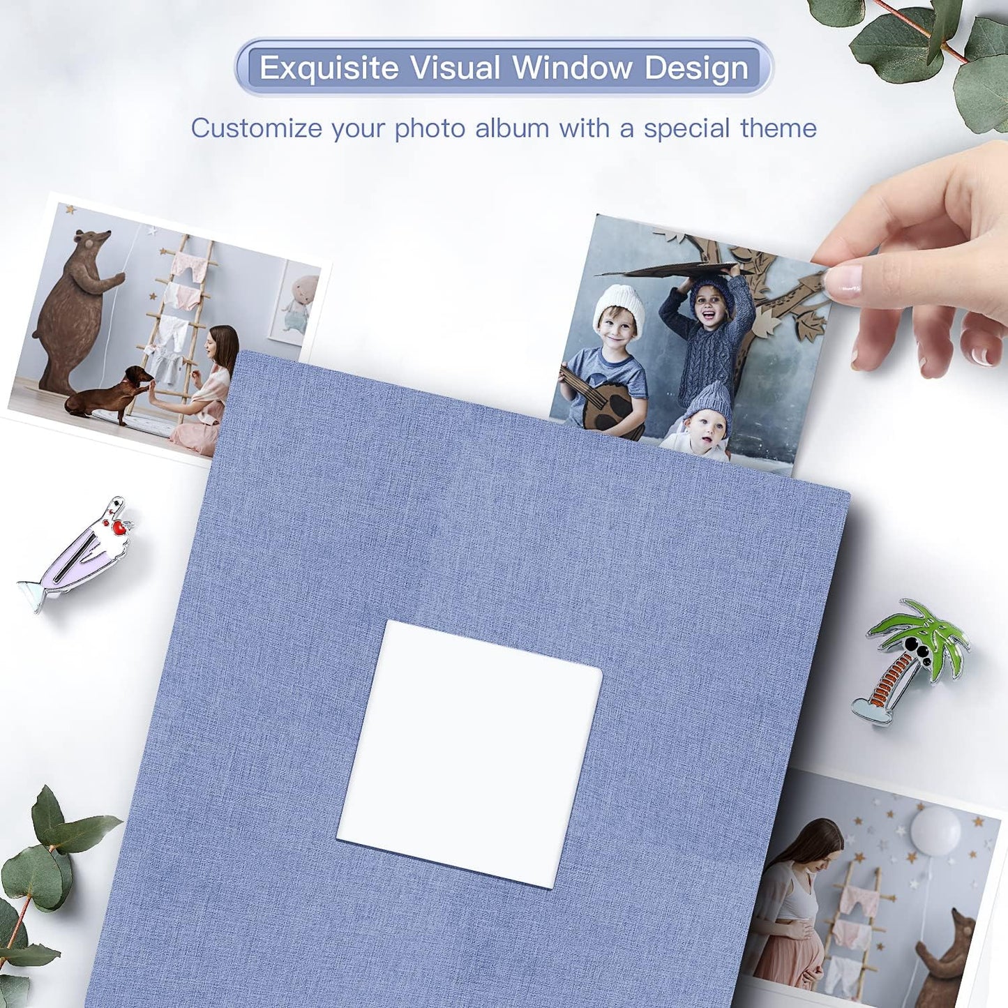 popotop Photo Album 4x6-600 Photos Photo Books with 600 Horizontal and Vertical Pockets,Linen Cover Albums for Family Wedding Anniversary Baby Vacation Pictures