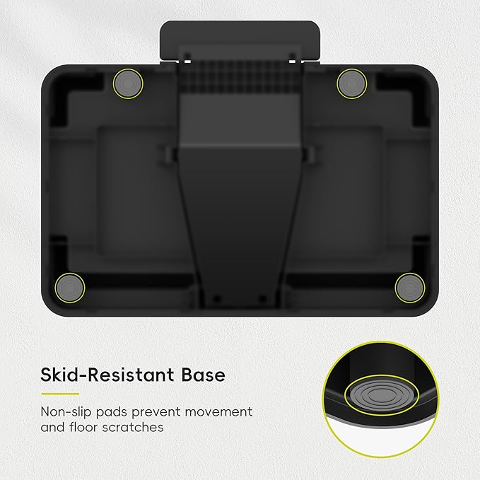 EKO EcoCasa II Rectangular Kitchen Step Trash Can, 20L+20L Dual Compartment Recycling Bins, Stainless Steel Lid and Pedal, Odor-Proof, Fingerprint Resistant