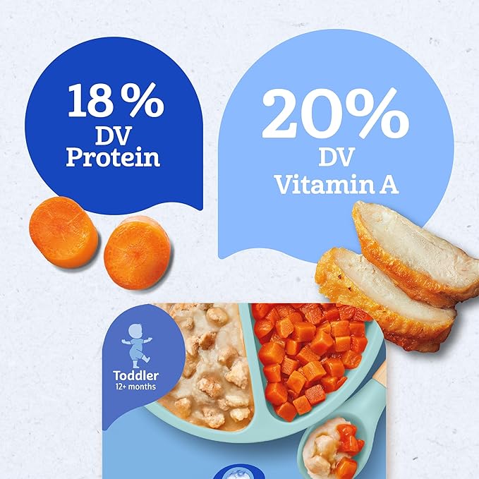 Gerber Mealtime for Toddler Mashed Potatoes & Gravy with Roasted Chicken & Carrots, 6.6 Ounce (Pack of 8)