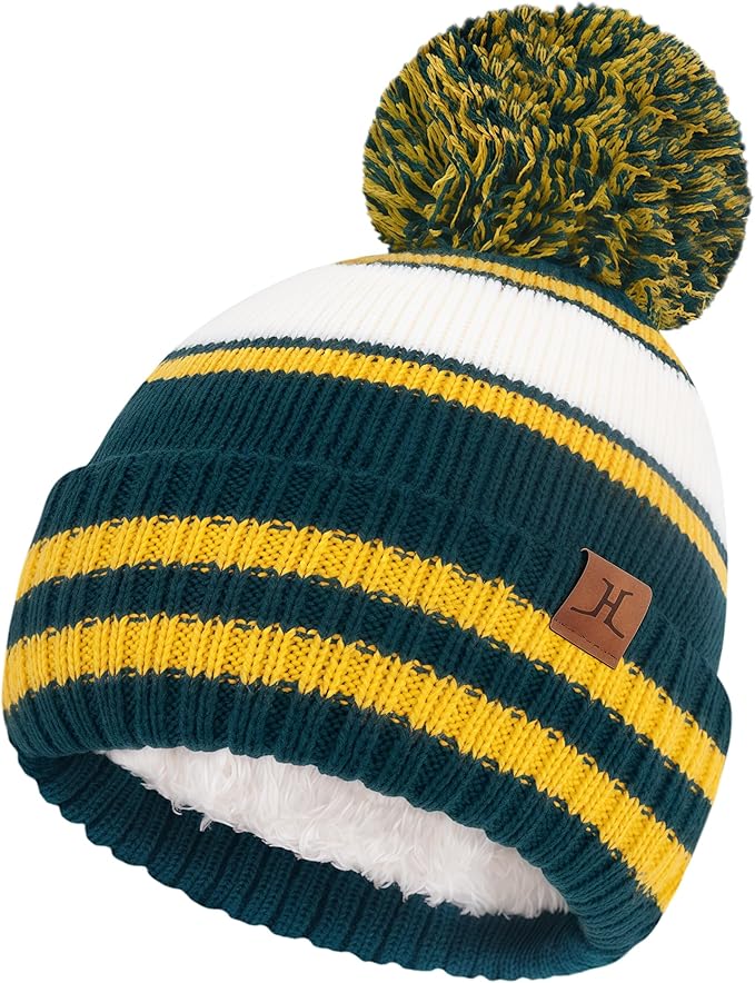 FZ FANTASTIC ZONE Kids Toddler Winter Hat Beanie with Warm Fleece Ski Baby Hats for 2-7 Years Skull Cap Baby Boys Girls Gifts