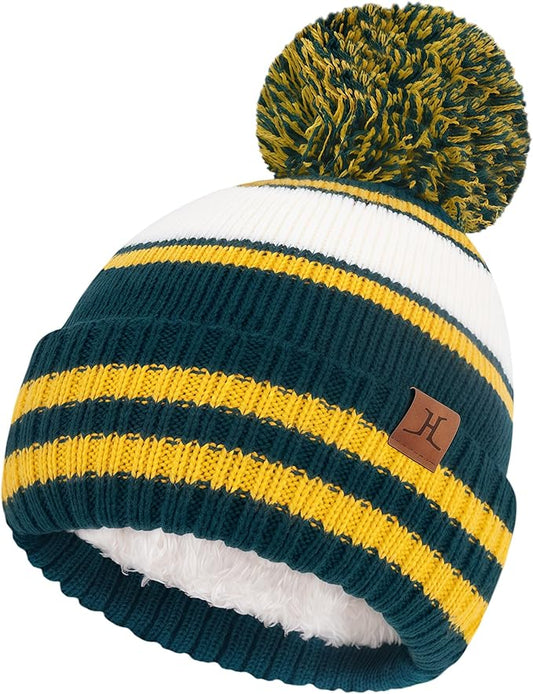 FZ FANTASTIC ZONE Kids Toddler Winter Hat Beanie with Warm Fleece Ski Baby Hats for 2-7 Years Skull Cap Baby Boys Girls Gifts