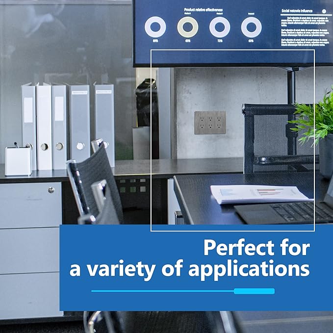 LIDER Brushed Finish Decorator Switch Cover, Screwless Wall Plate, Mid-Size 3-Gang 4.88" x 6.77", Unbreakable Polycarbonate Thermoplastic, UL Listed, LSWP-33M-BGY, Brushed Gray