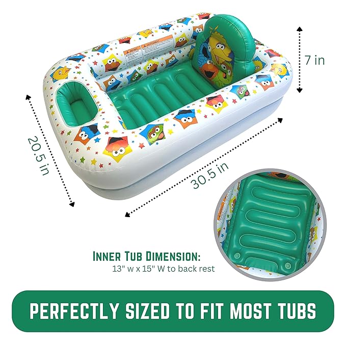 Sesame Street Sesame Squad Inflatable Tub - Baby Bathtub