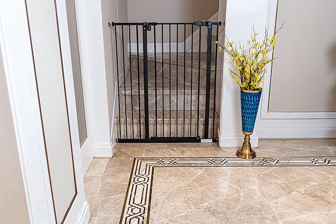 Kinfant 41" Extra Tall Baby Gate - 41 Inch Pet Gate Includes 6-Inch Extension Kit & Pressure Mount Kit, Auto Close Baby Gates for Toddler and Pet