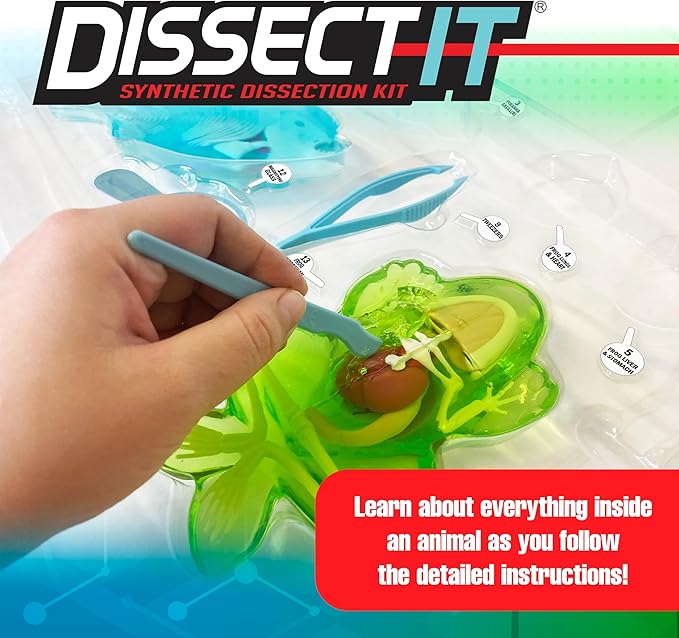 Top Secret Toys Mega Lab Dissect It Kit for Kids, Synthetic Frog and Piranha Dissection Kids Science Kit with Tools, STEM Biology Toys for Ages 6+