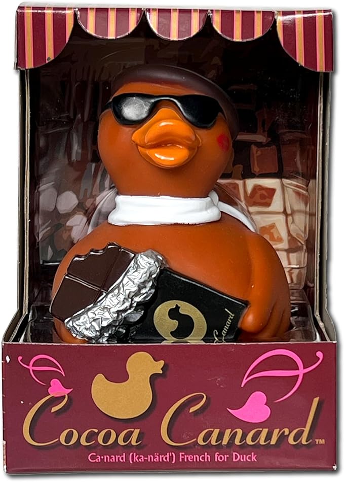 CelebriDucks - Cocoa Canard Chocolate Lover's - Floating Rubber Ducks - Collectible Bath Toy Gift for Kids & Adults of All Ages