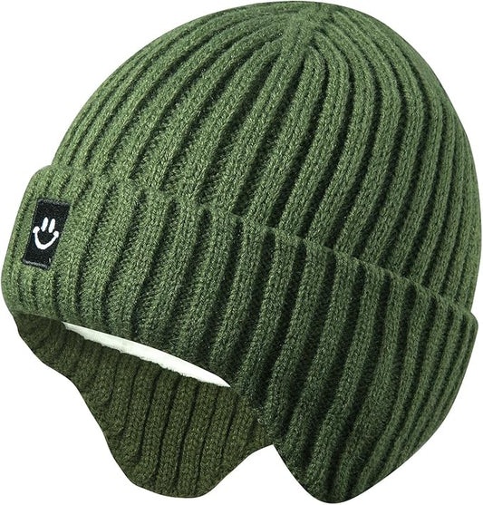 MaxNova Baby Winter Hat Toddler Beanie Hat Earflap Knit Cap for Boys Girls 0-8 Years