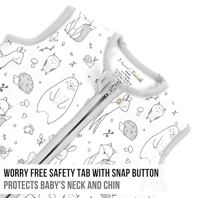 Mama Cheetah Baby Sleep Sack 2.5 TOG, Organic Cotton Baby Wearable Blanket with Two-Way Zipper, Swaddle Transition Baby Sleeping Bag for Newborn Infant Toddler Boy Girl, 24-48 Months