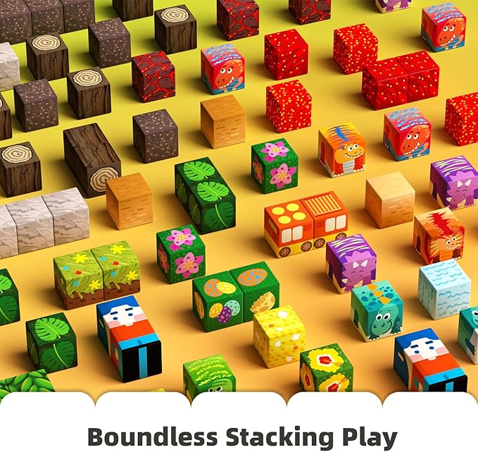 GobiDex Magnetic Blocks Kids Building Toys for Boys Girls 3+, Game-Based Build Jurassic MagWonder with Magnet Construction Dinosaur Toys, Upgraded STEM Sensory Gift for Birthday