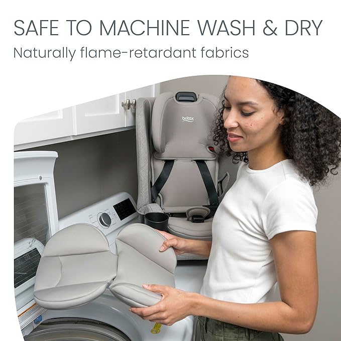 Britax One4Life Slim All-in-One Car Seat, 10 Years of Use, 17.5” SpaceSaver Design, Converts from Rear-Facing Infant Car Seat to Forward-Facing Booster Seat, ClickTight Installation, Parchment