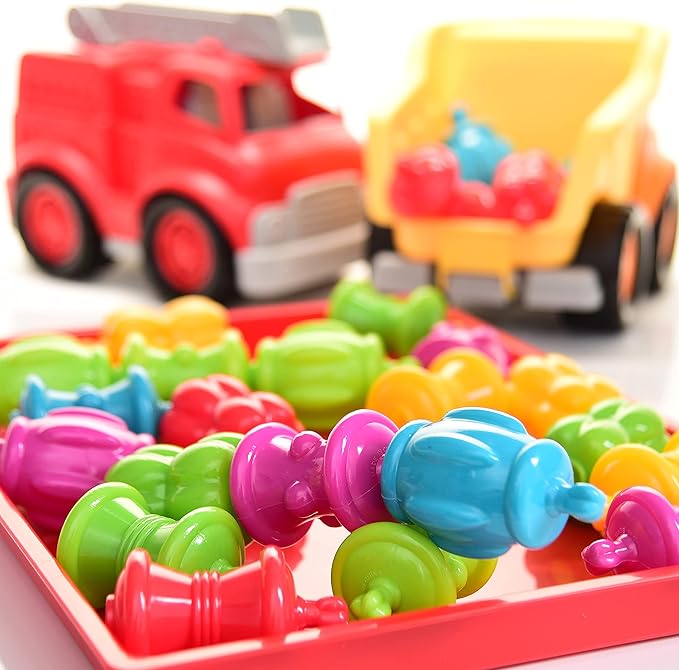 Constructive Playthings Colorful Snap Beads Set for Children and Toddlers Ages 1+, Pop Beads Arts and Craft Developmental Kids STEM Toy Set, Multicolor