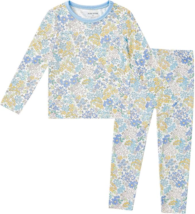 pureborn Baby Toddler Kids Viscose from Bamboo Pajamas Set Pjs 2pcs 18M-8Y