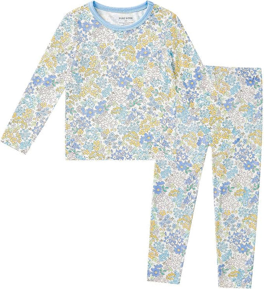 pureborn Baby Toddler Kids Viscose from Bamboo Pajamas Set Pjs 2pcs 18M-8Y